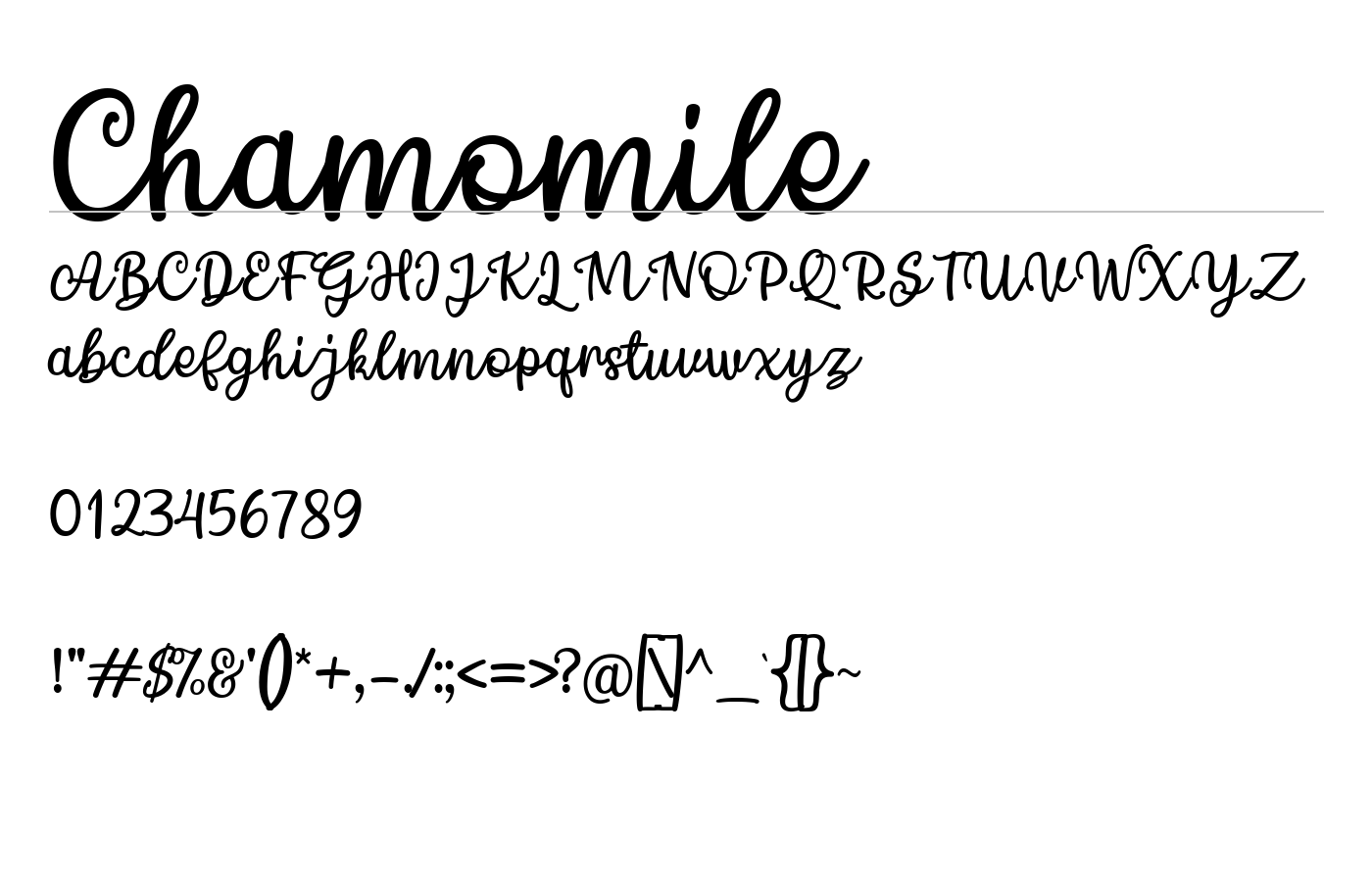 Chamomile Font preview