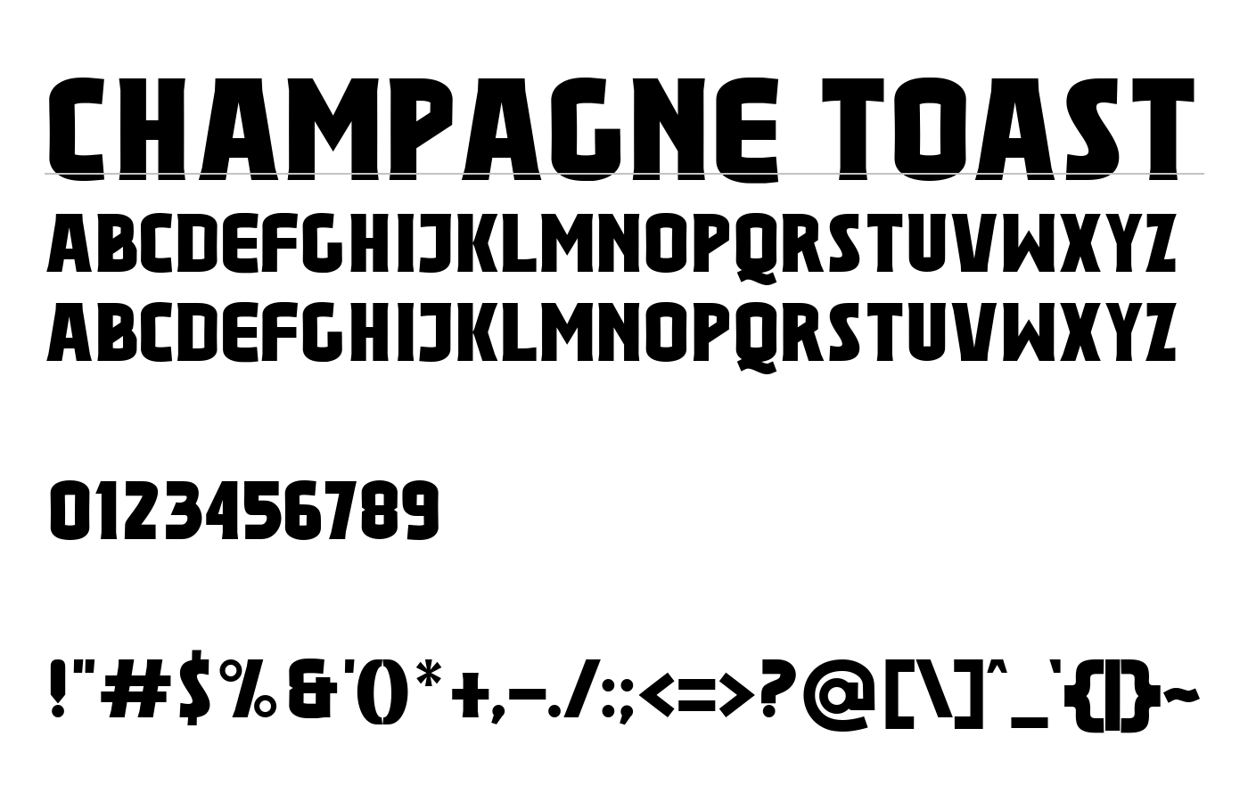 Champagne Toast Font preview