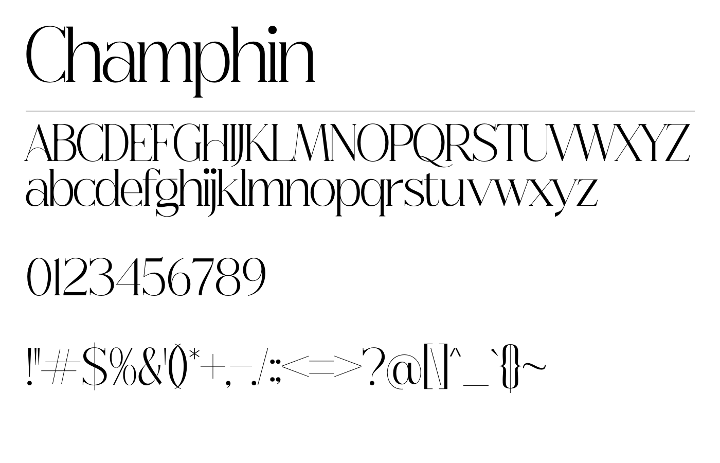 Champhin Font preview