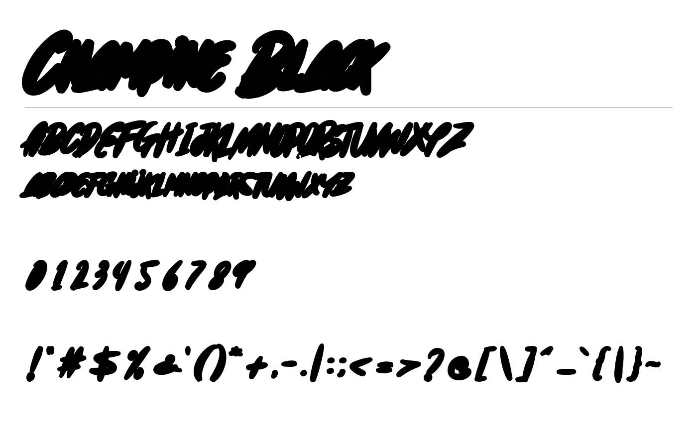 Champine Regular Font preview
