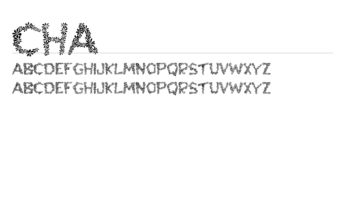 Cha Font preview