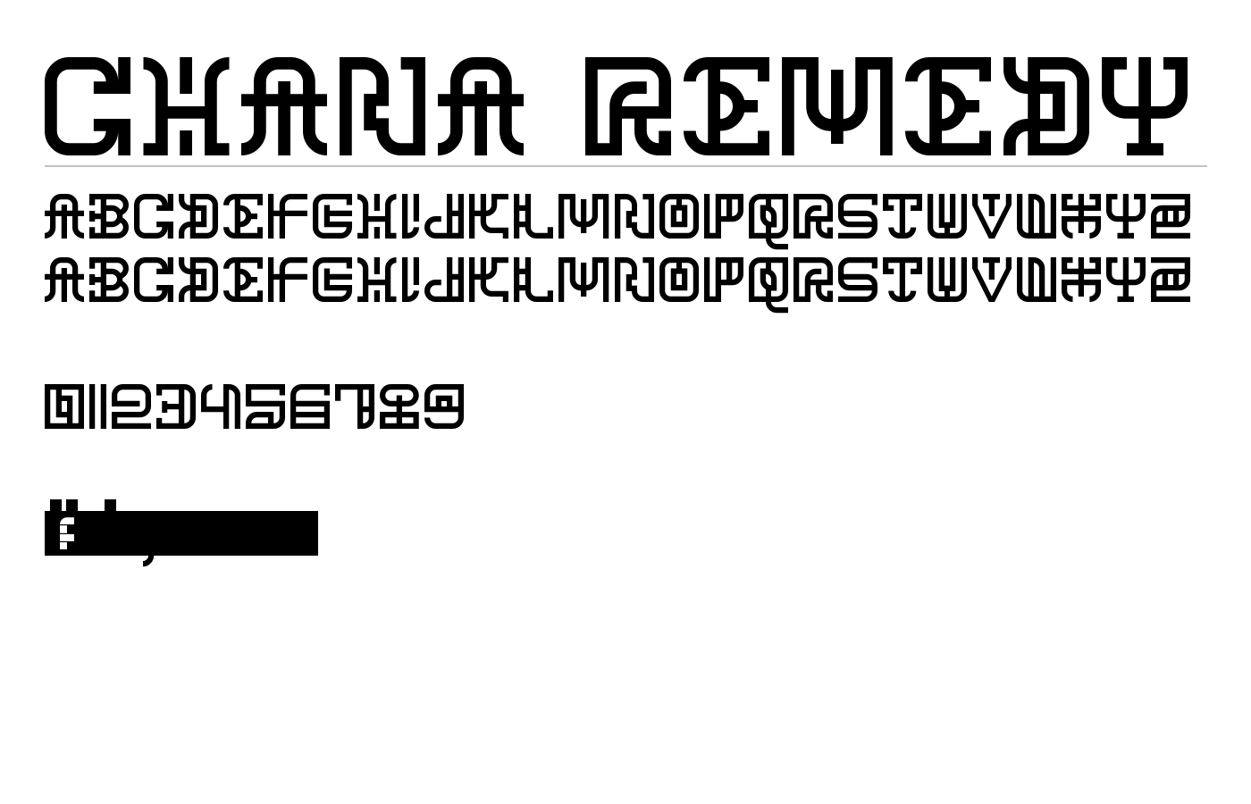 Chana Remedy Font preview