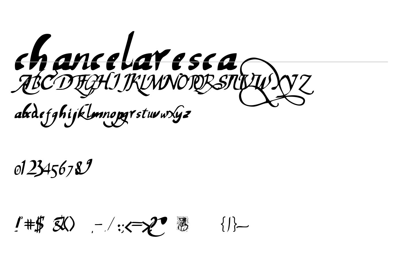 chancelaresca Font preview