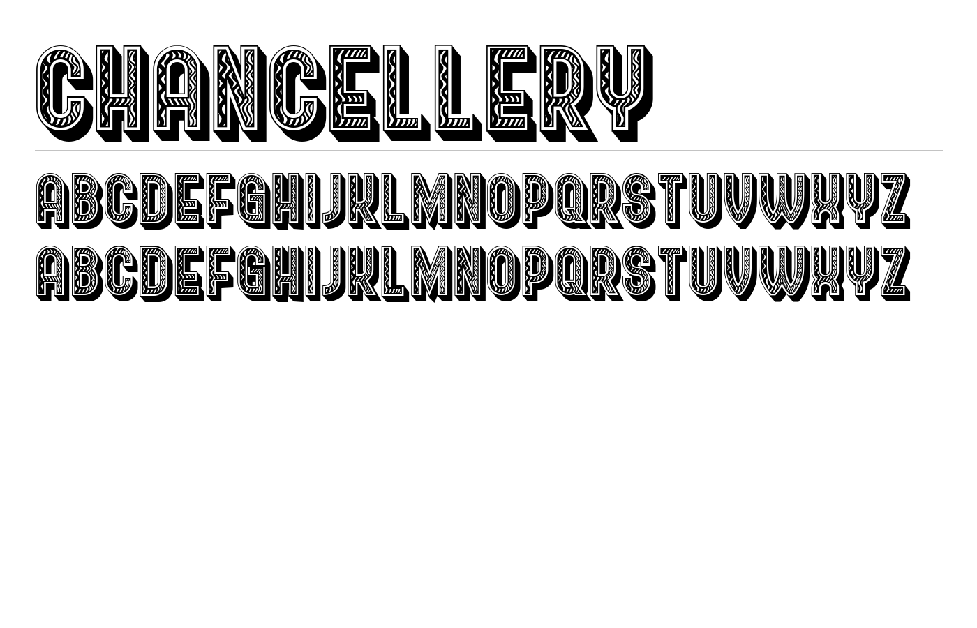 Chancellery Font preview