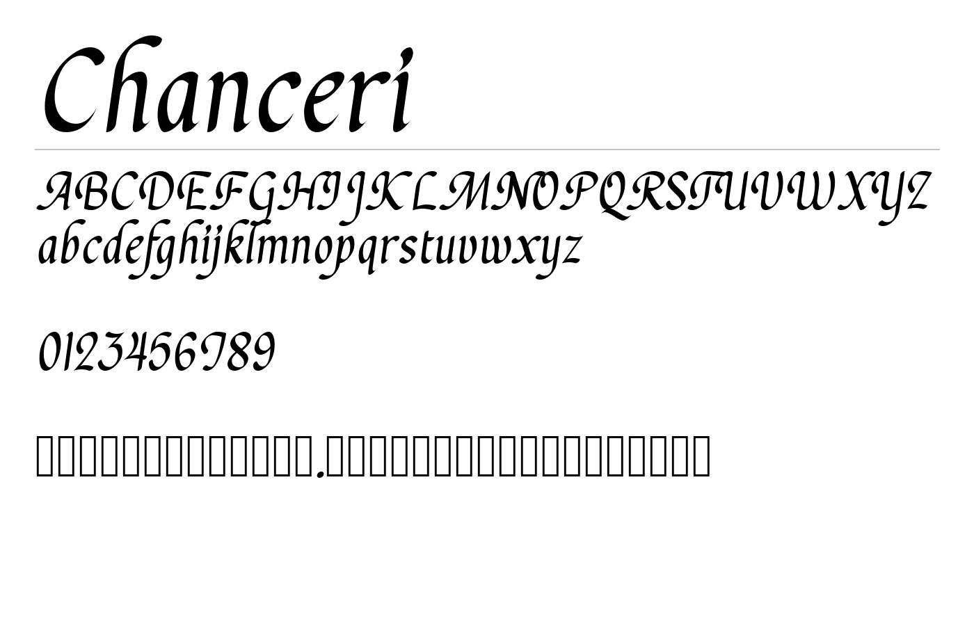 Chanceri Font preview