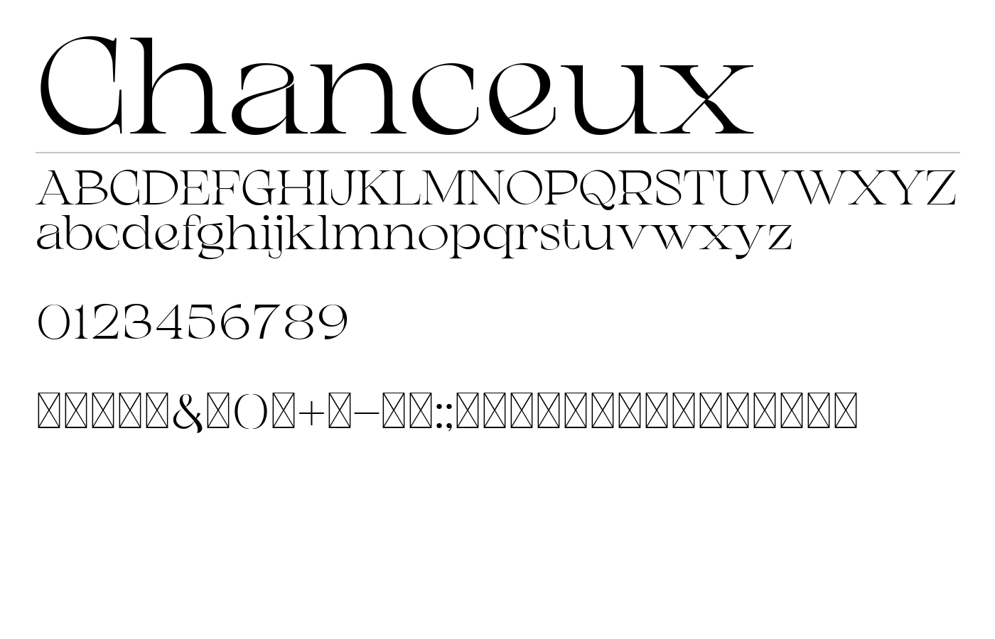 Chanceux Font preview