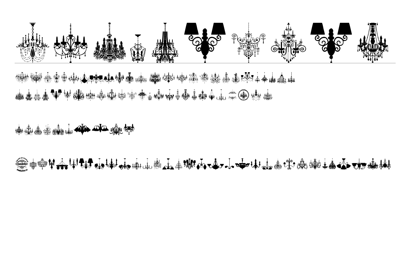Chandelier Font preview