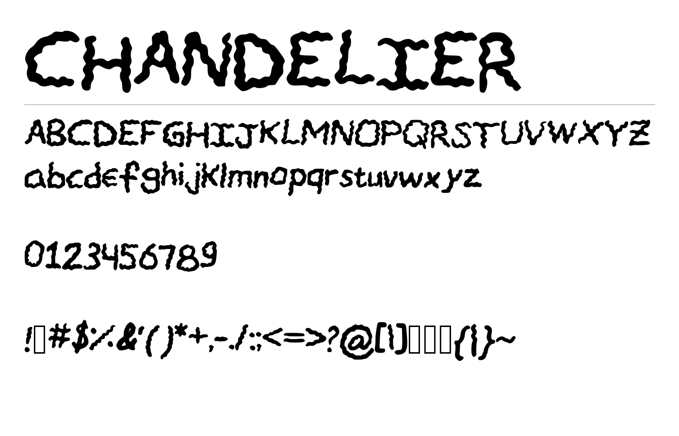 CHANDELIER Font preview