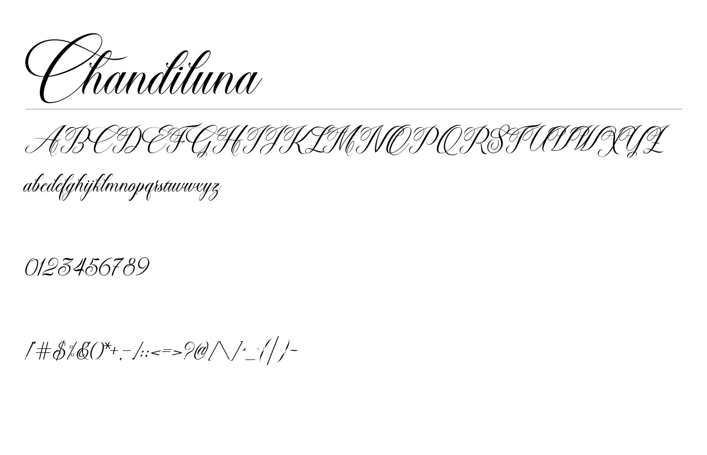 Chandiluna Font preview