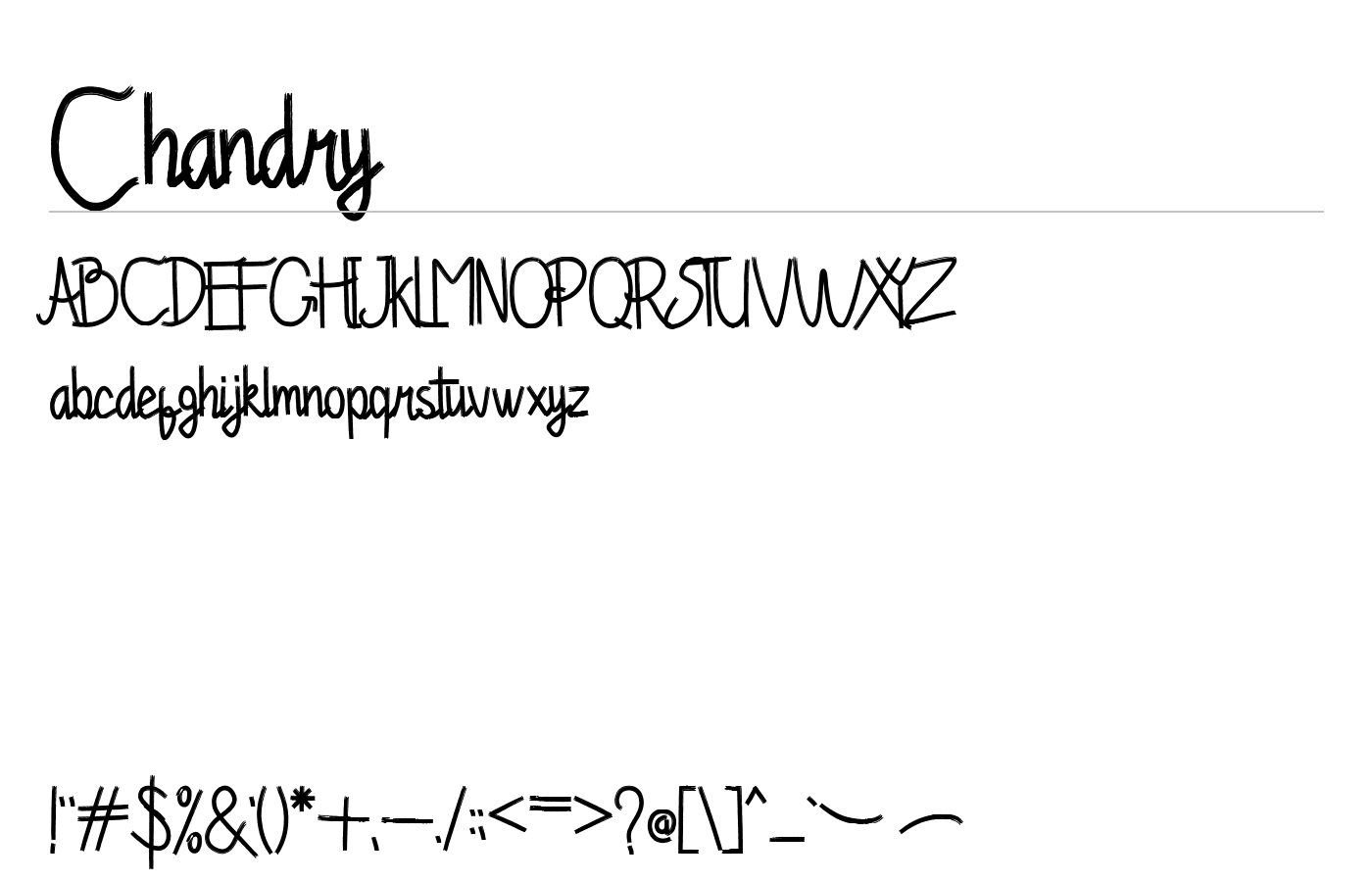 Chandry Font preview