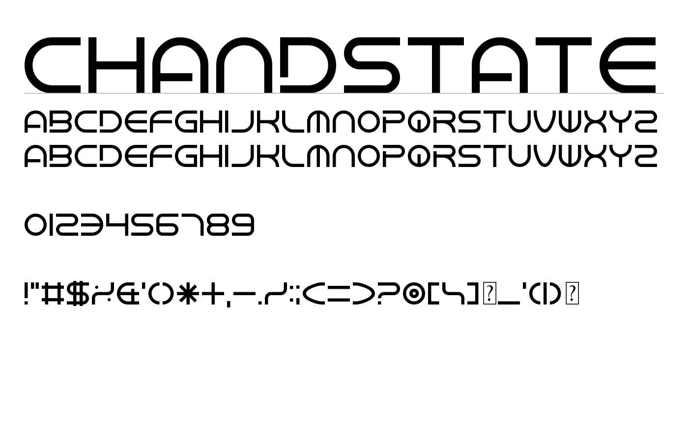 Chandstate Font preview