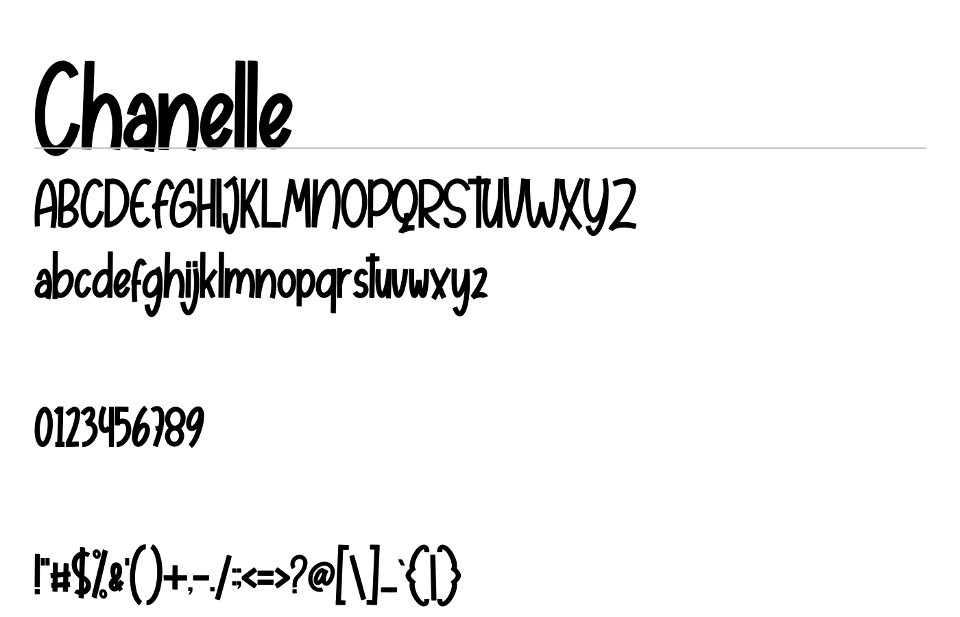 Chanelle Font preview