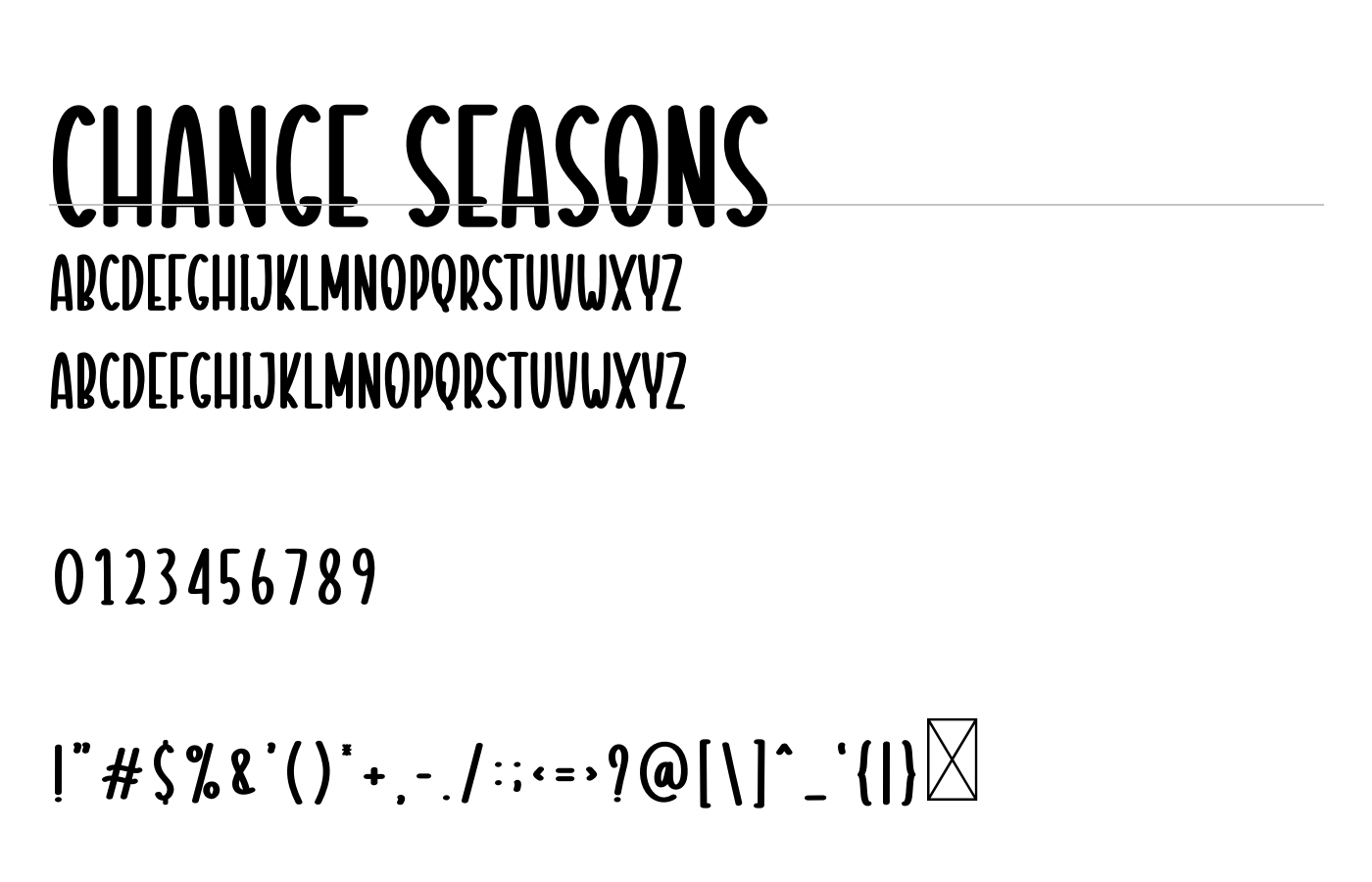 Change Seasons Font preview