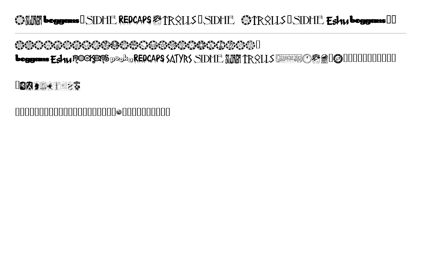 Changeling Dingbats Font preview