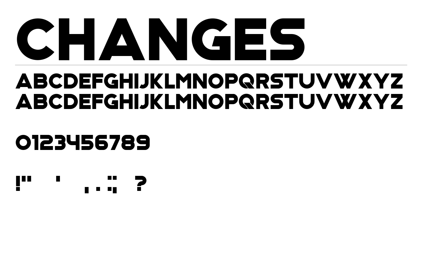 Changes Font preview