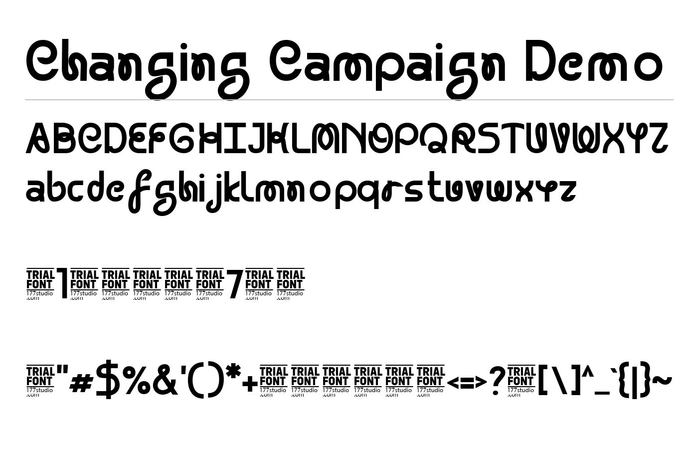 Changing Campaign Demo Font preview