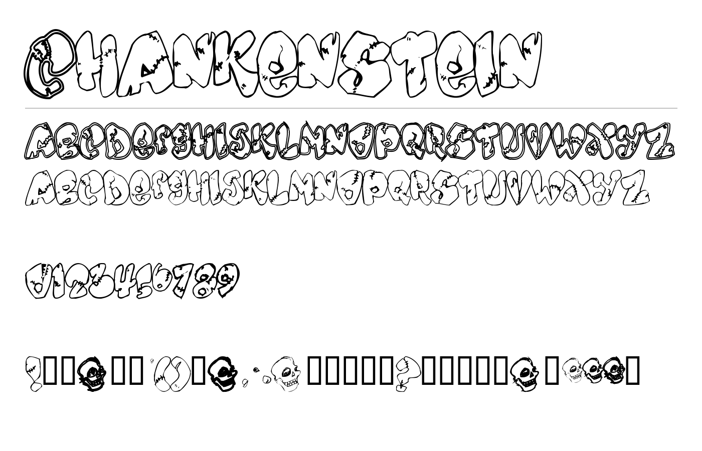 Chankenstein Font preview