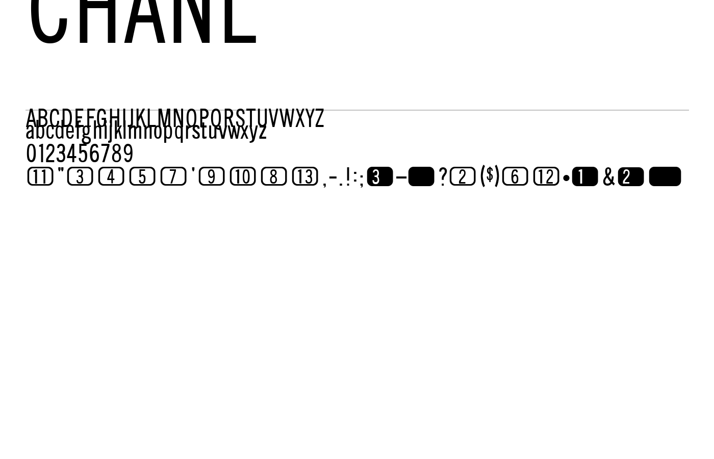 CHANL Font preview