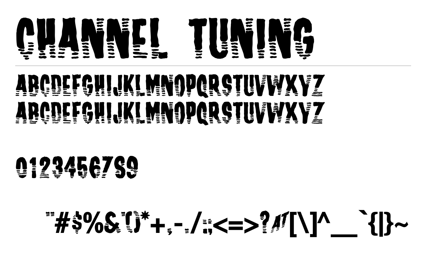 Channel Tuning Font preview