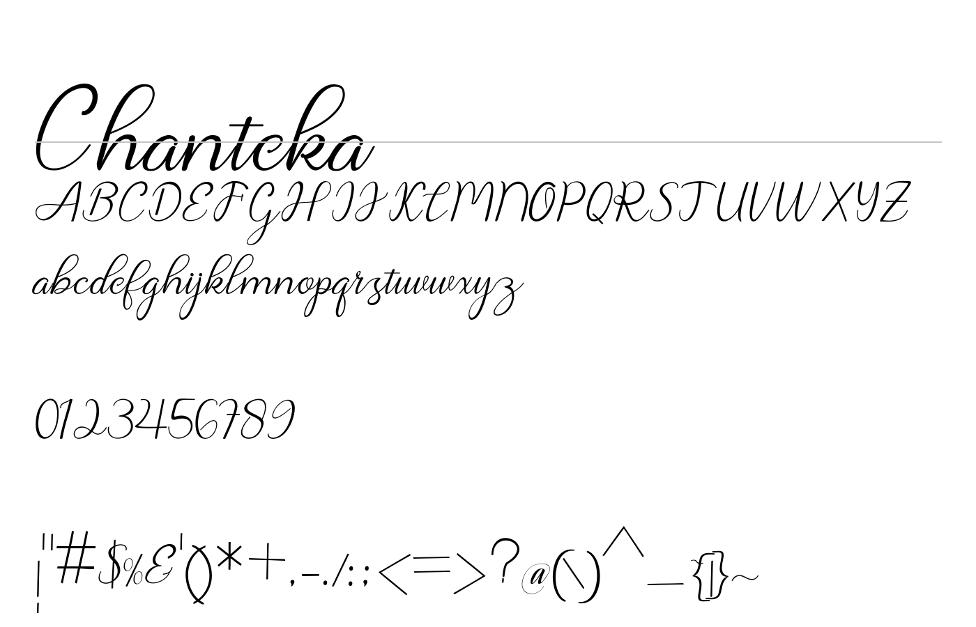 Chanteka Font preview