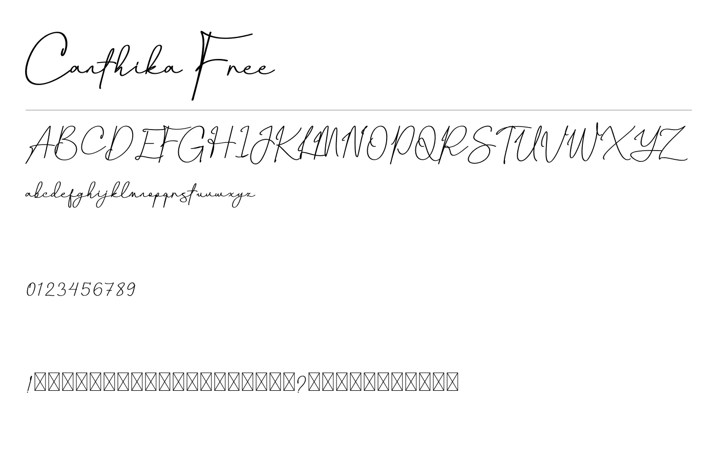 Canthika Stylish Signature Font preview