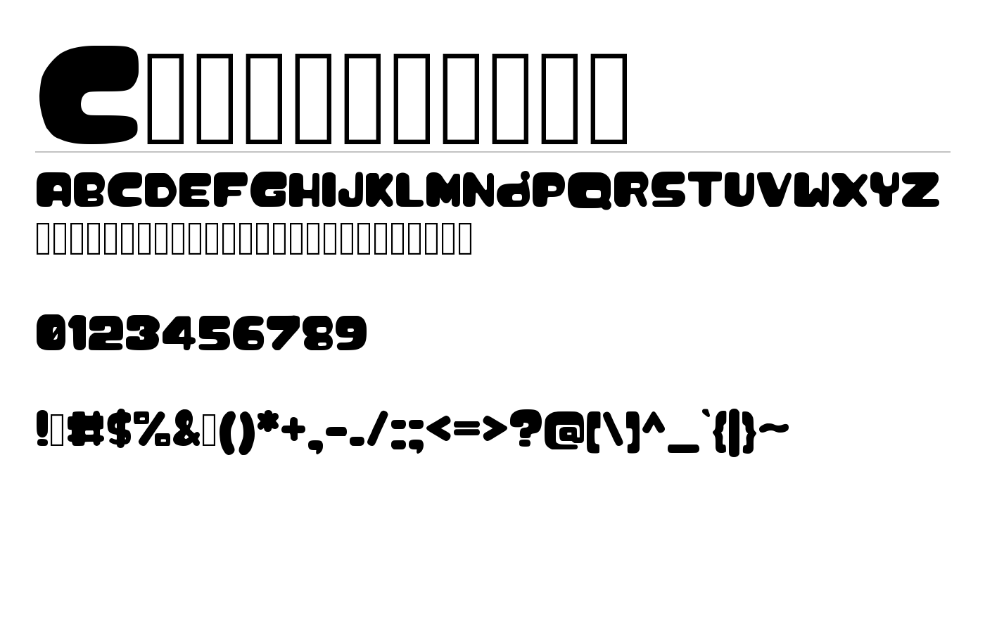 Chaolphabet Font preview