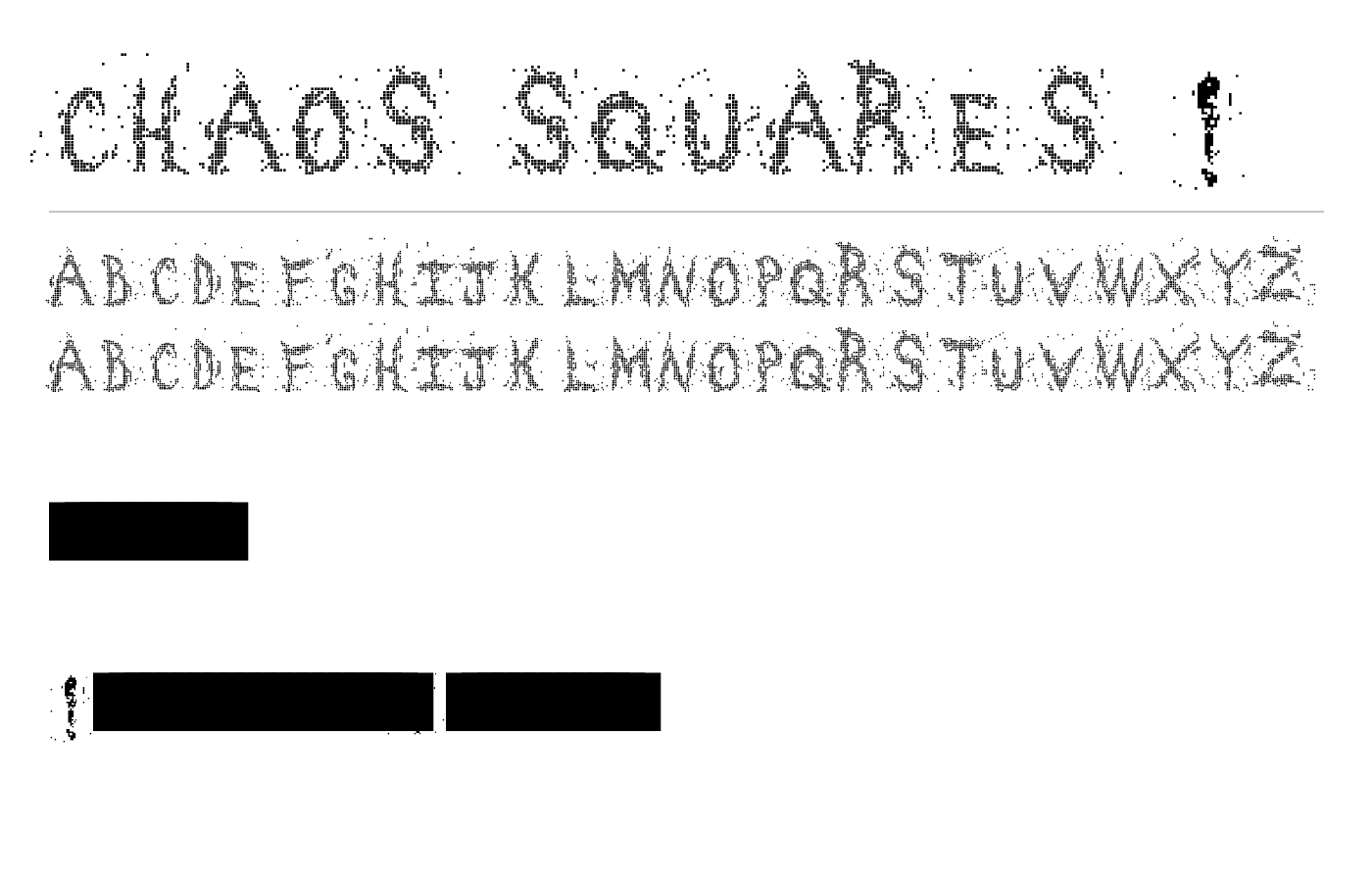 Chaos squares ! Font preview