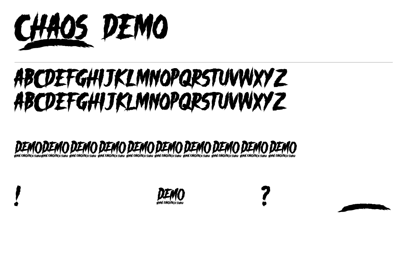 _CHAOS DEMO Font preview