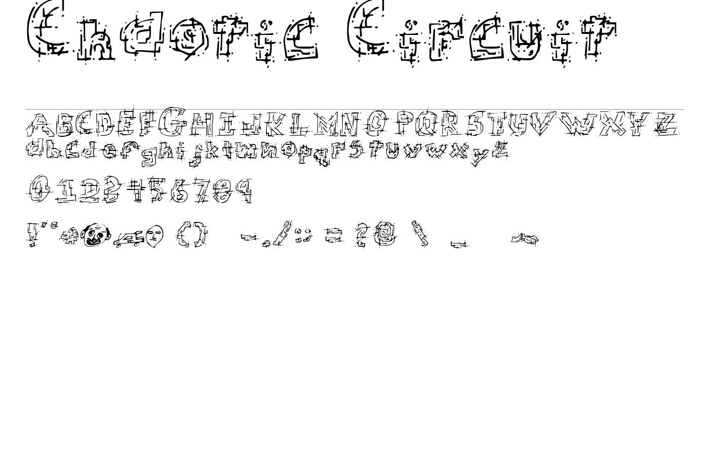 Chaotic Circuit Font preview
