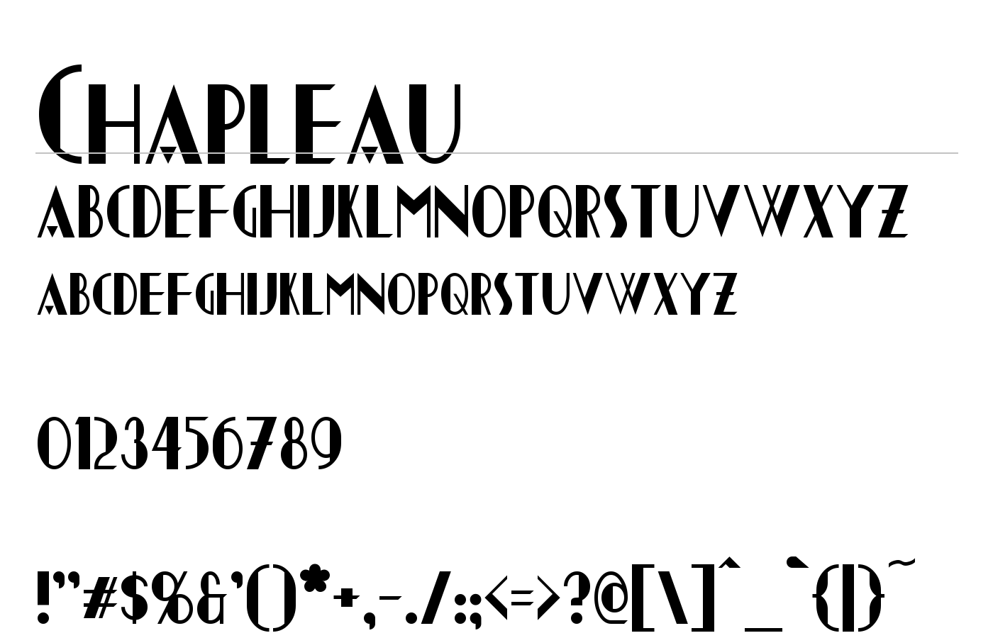Chapleau Font preview