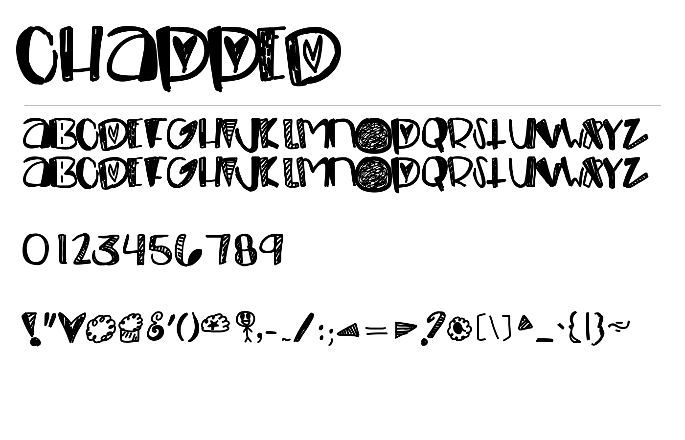 Chapped Font preview