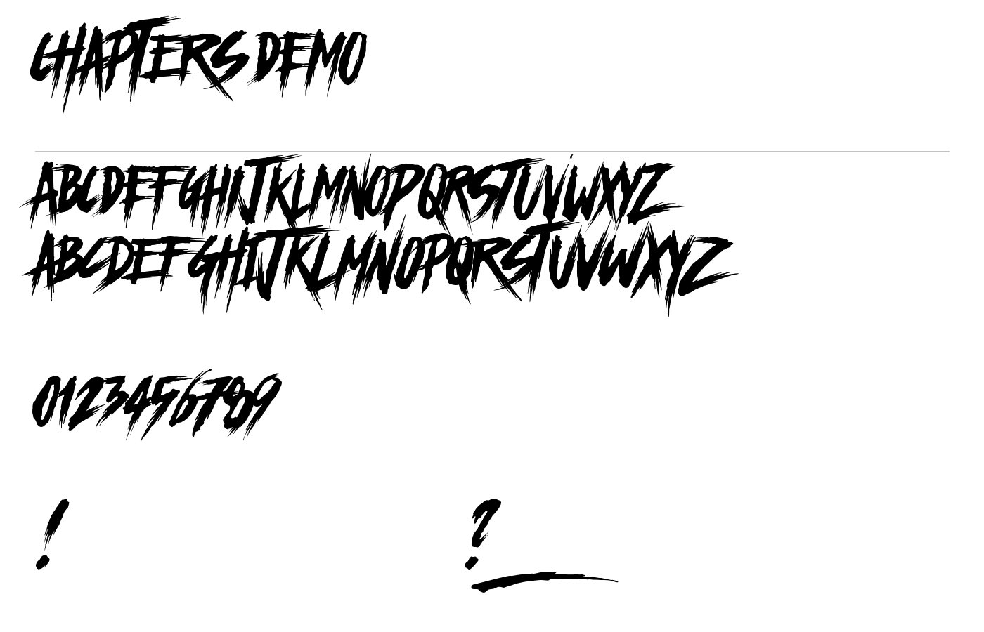 Chapters DEMO Font preview