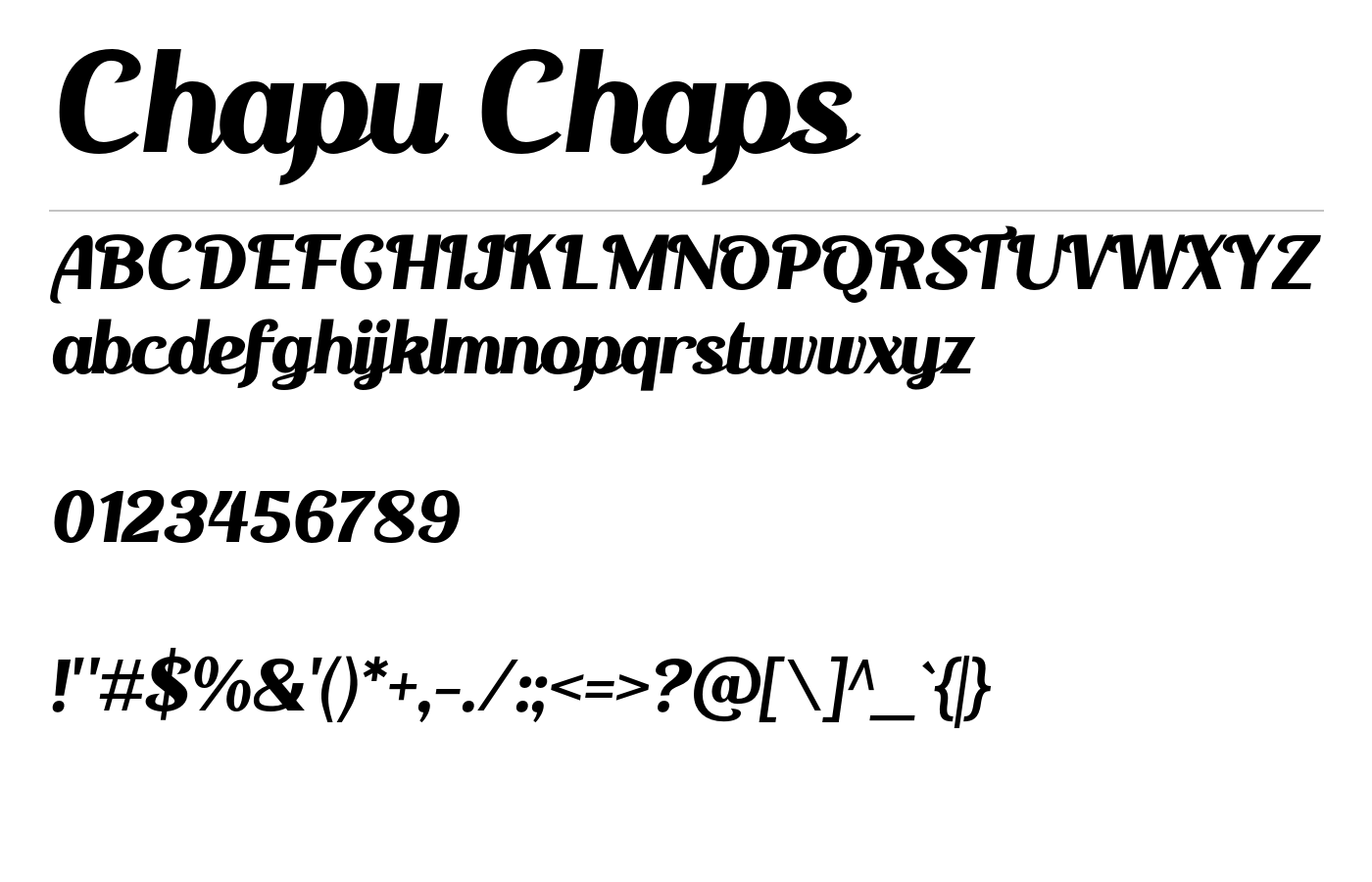 Chapu Chaps Font preview