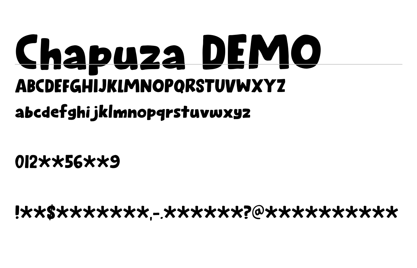 Chapuza DEMO Font preview