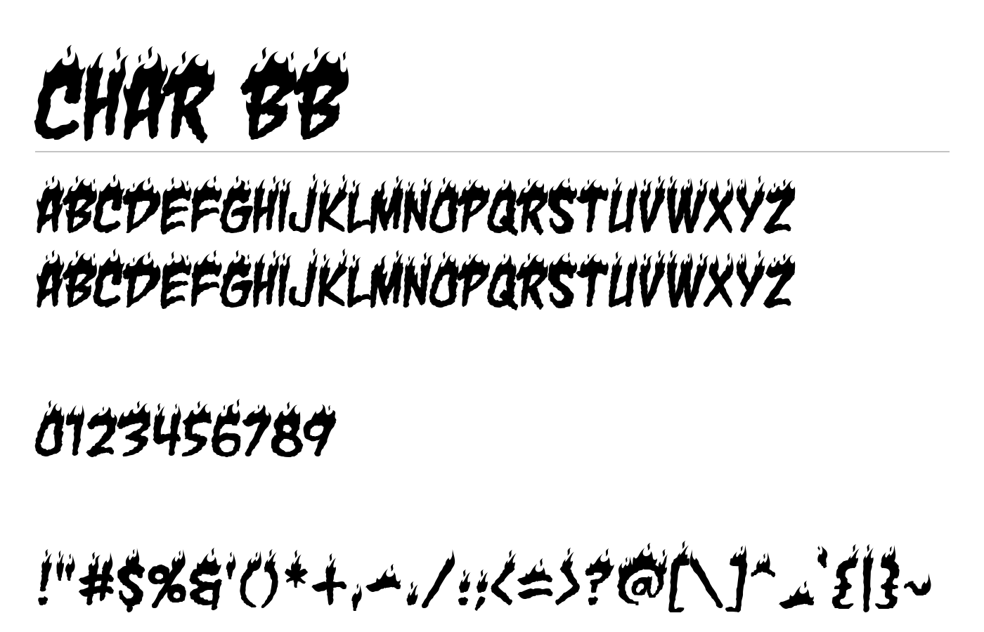 Char BB Font preview