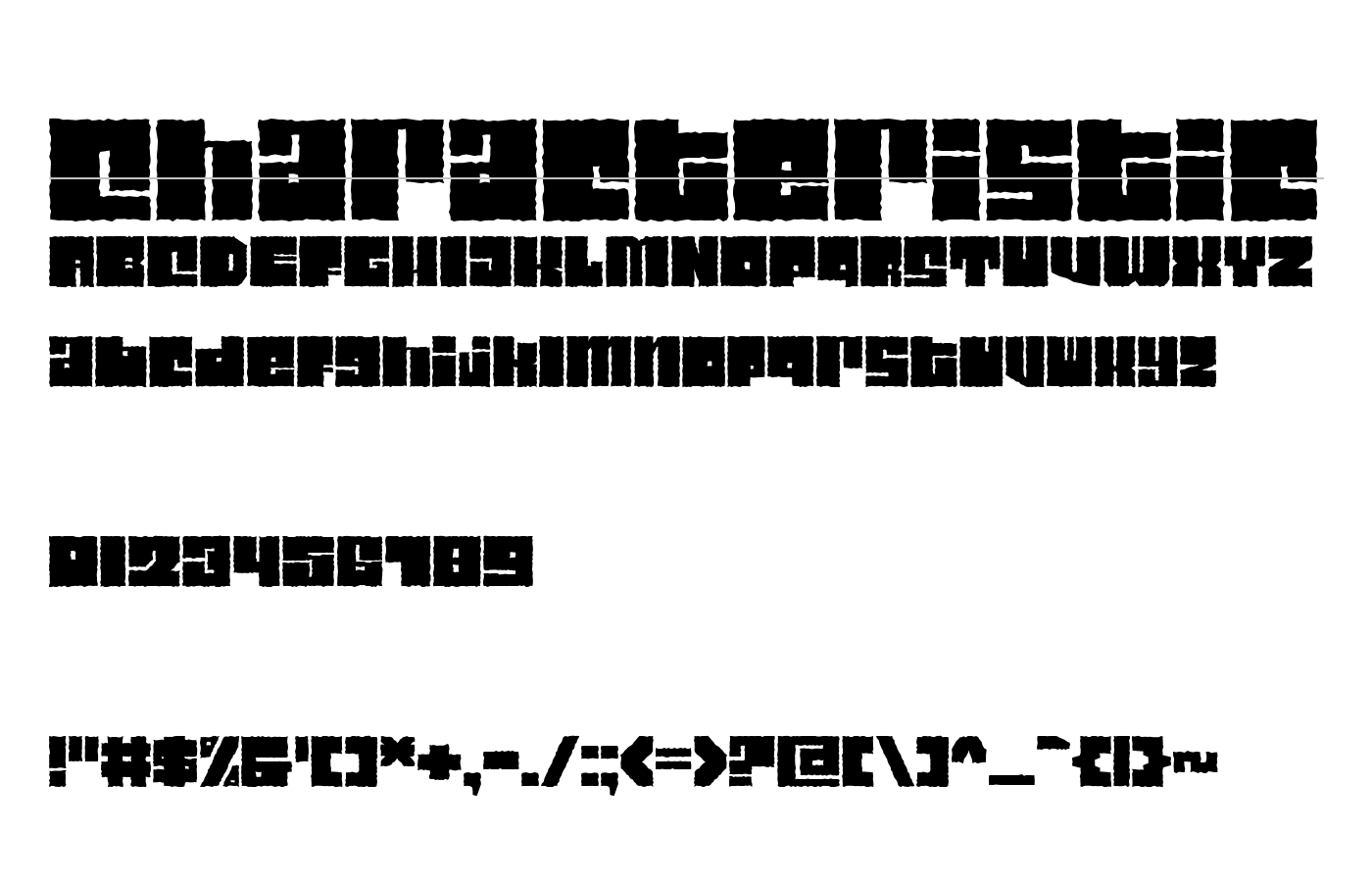 Characteristic Font preview