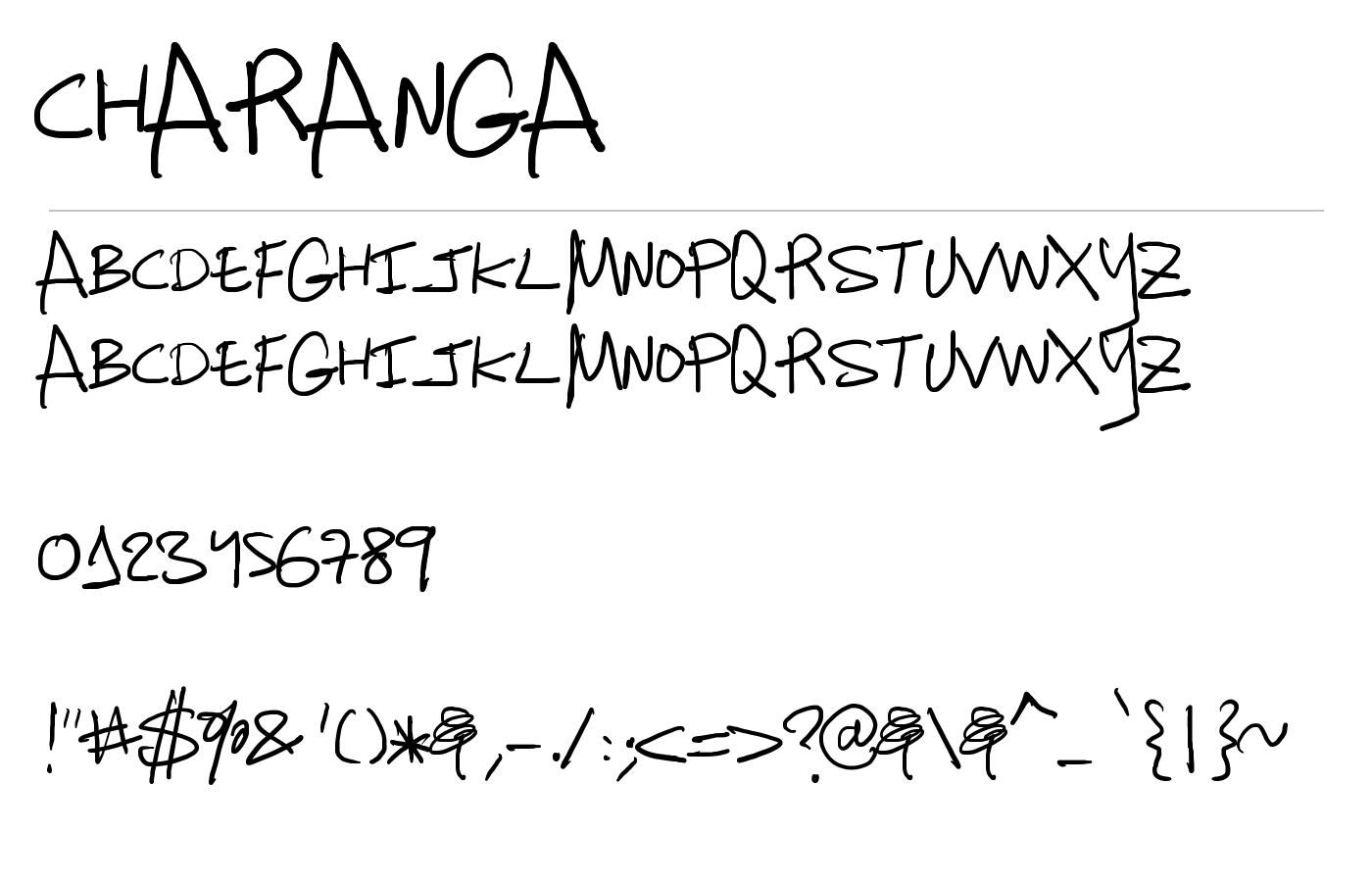 charanga Font preview