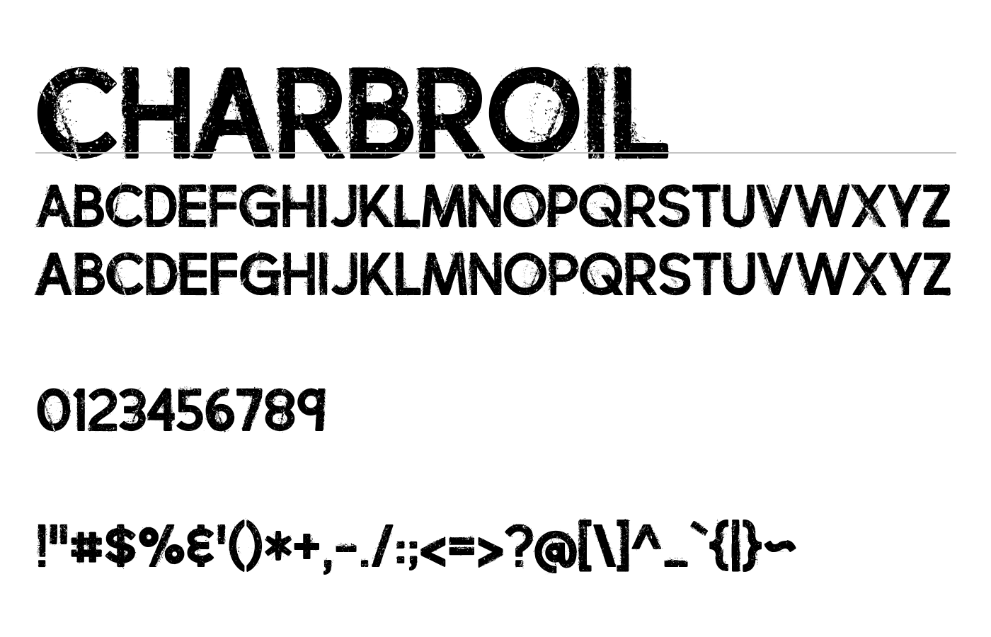 charbroil Font preview
