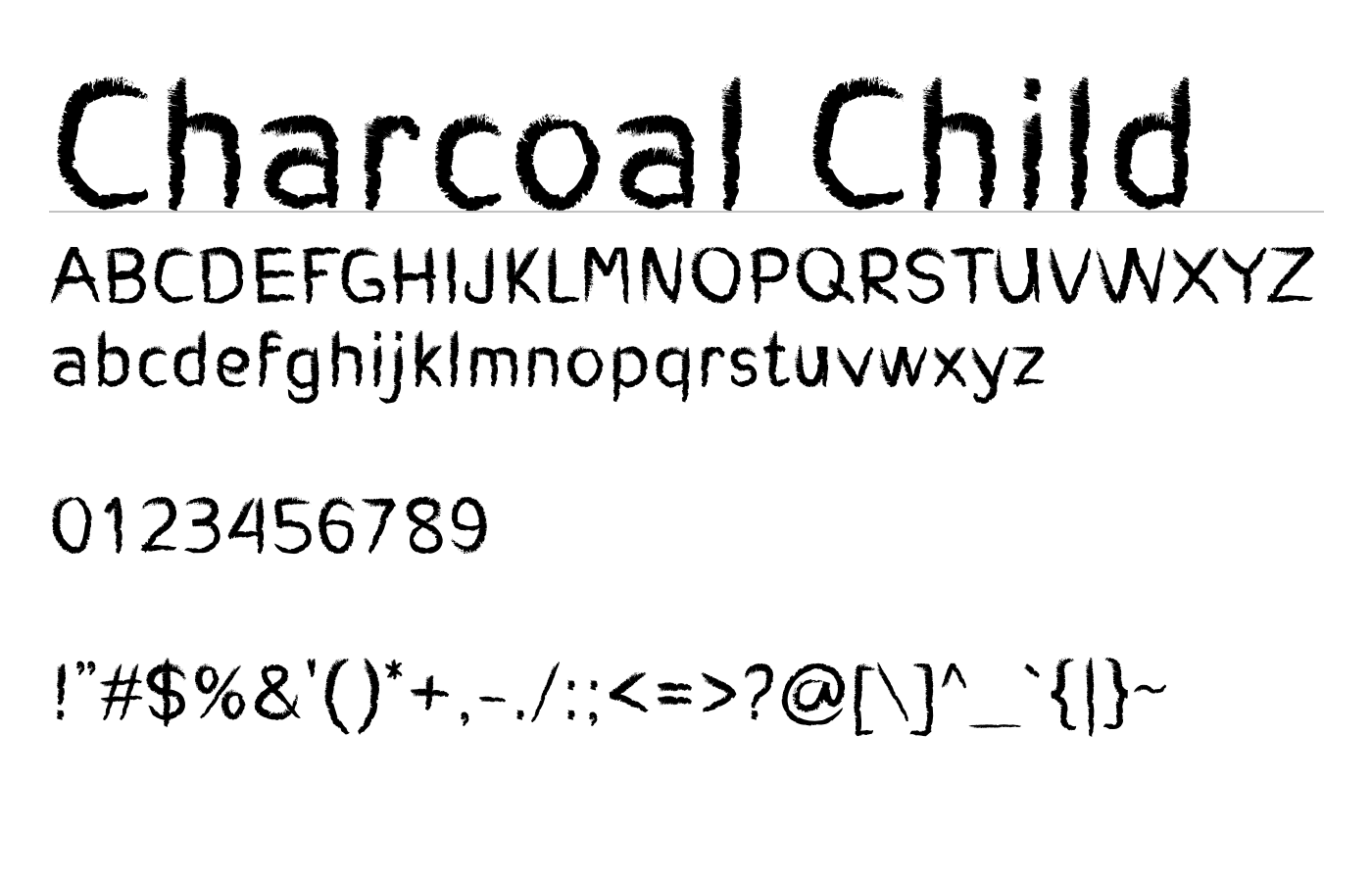 Charcoal Child Font preview