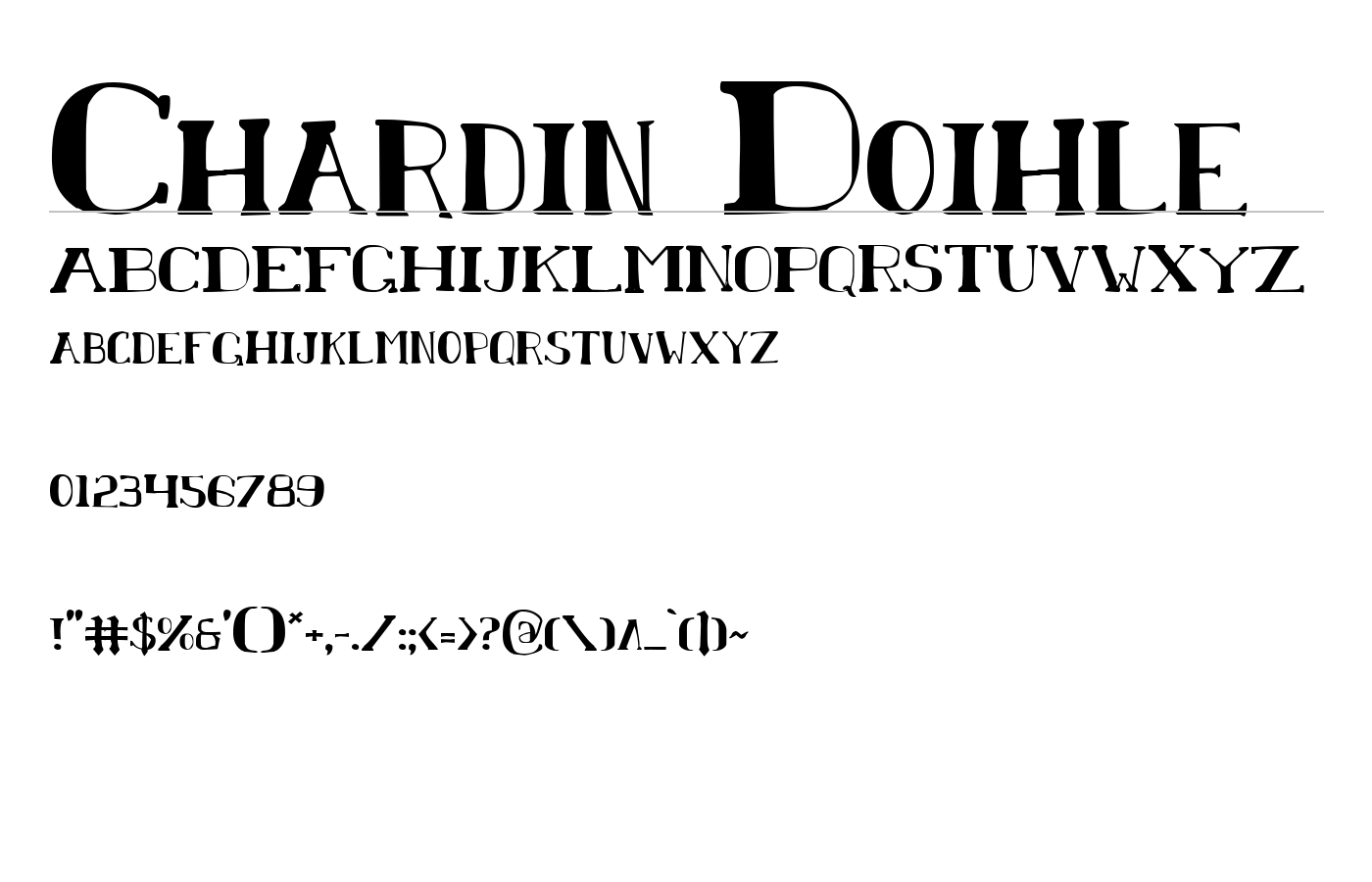 Chardin Doihle Font preview