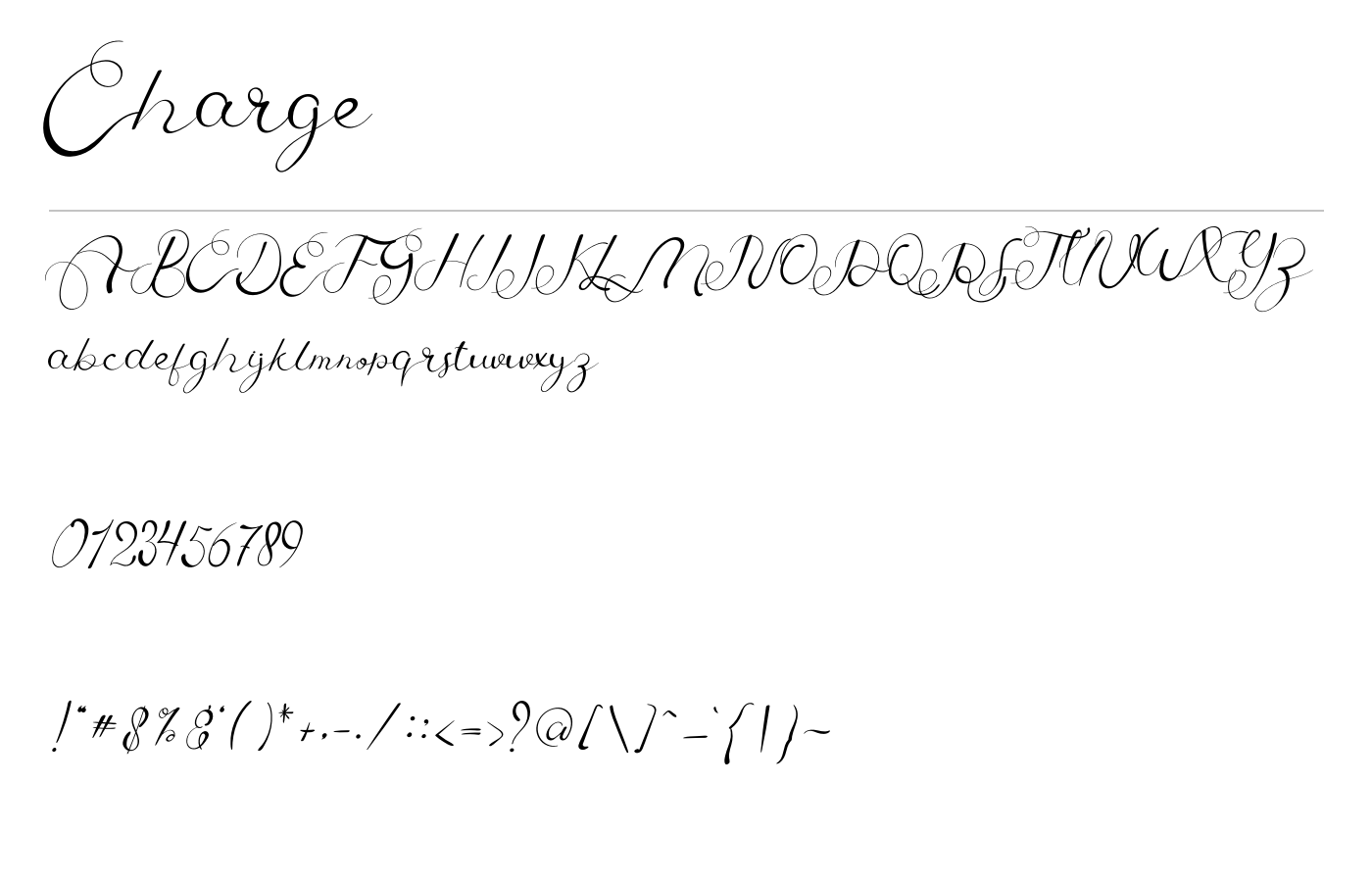 Charge Font preview