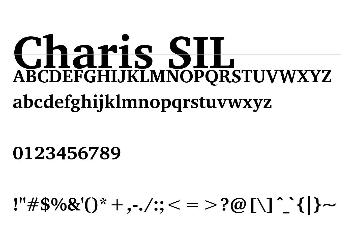 Charis SIL Font preview
