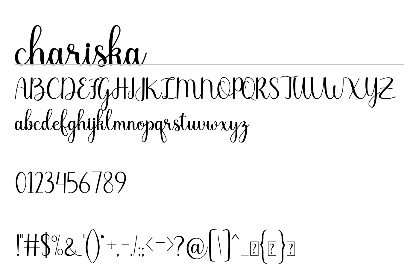chariska Font preview