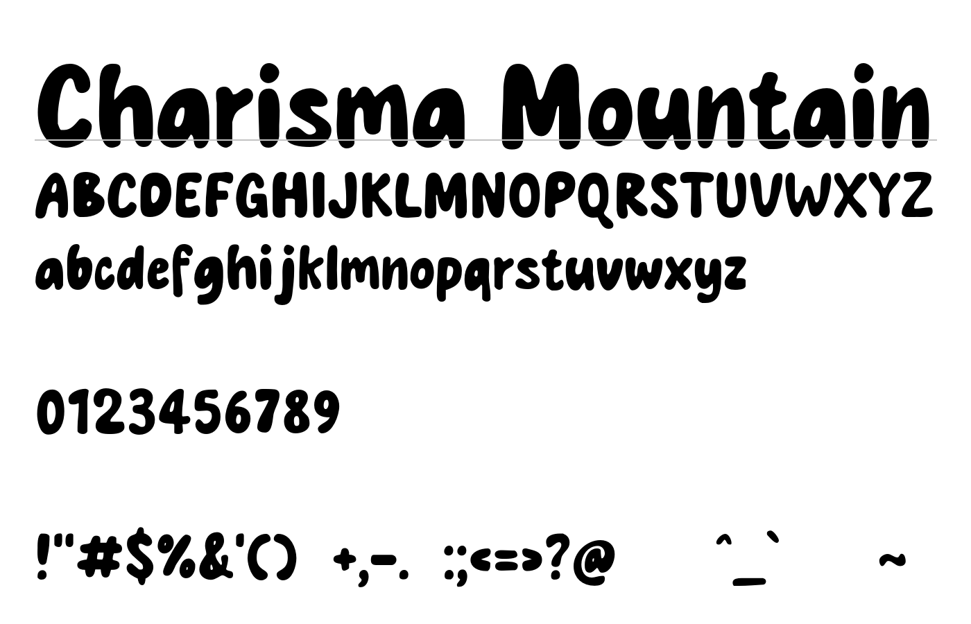Charisma Mountain Font preview