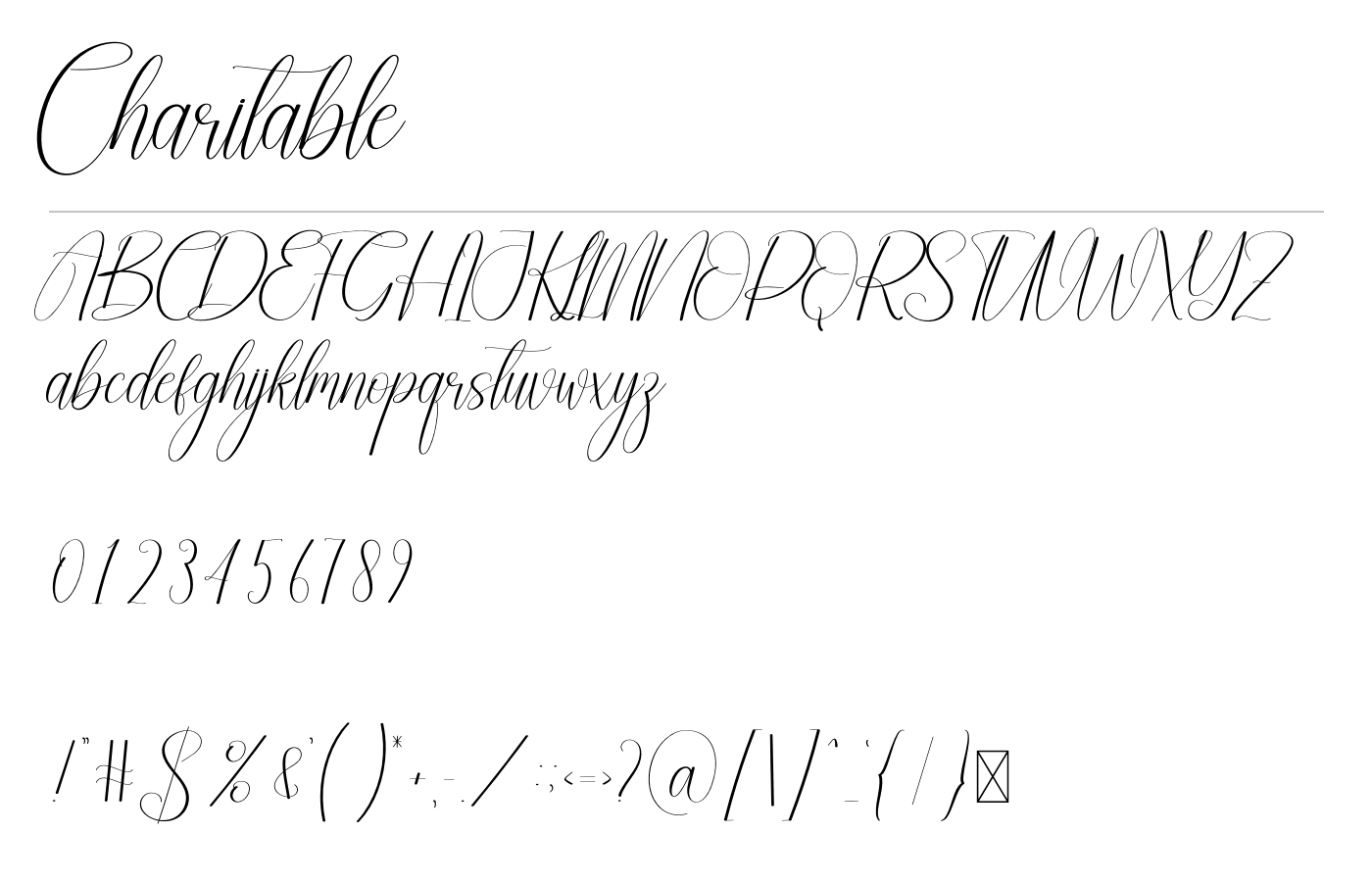 Charitable Font preview