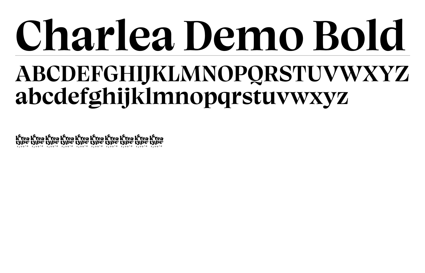 Charlea Demo Font preview