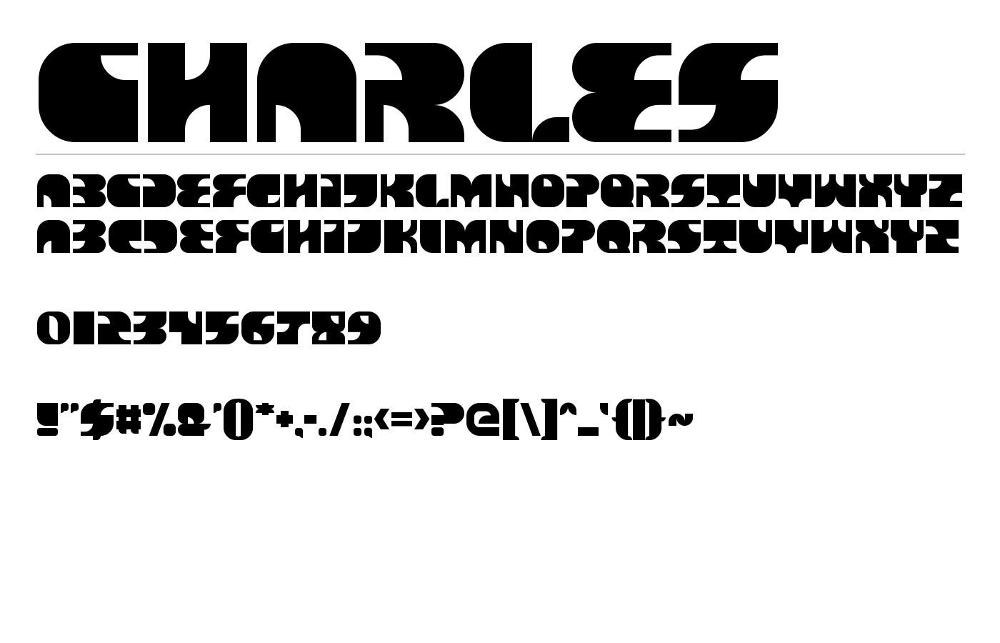 CHARLES Font preview