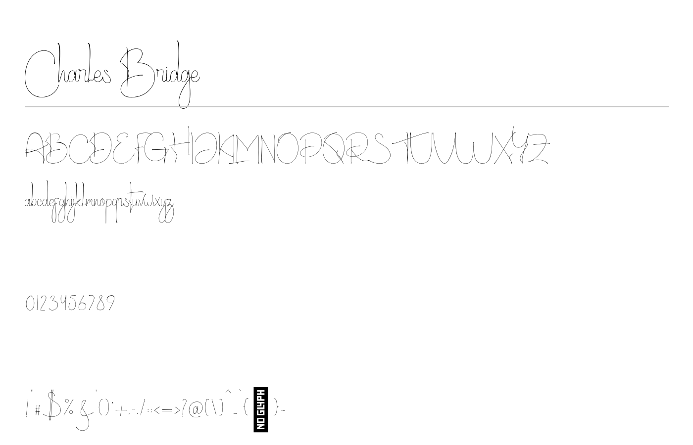 Charles Bridge Font preview