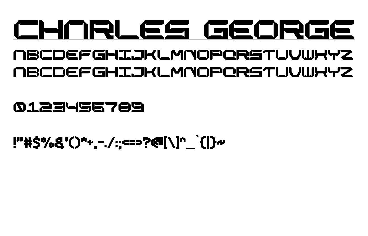 CHARLES GEORGE Font preview