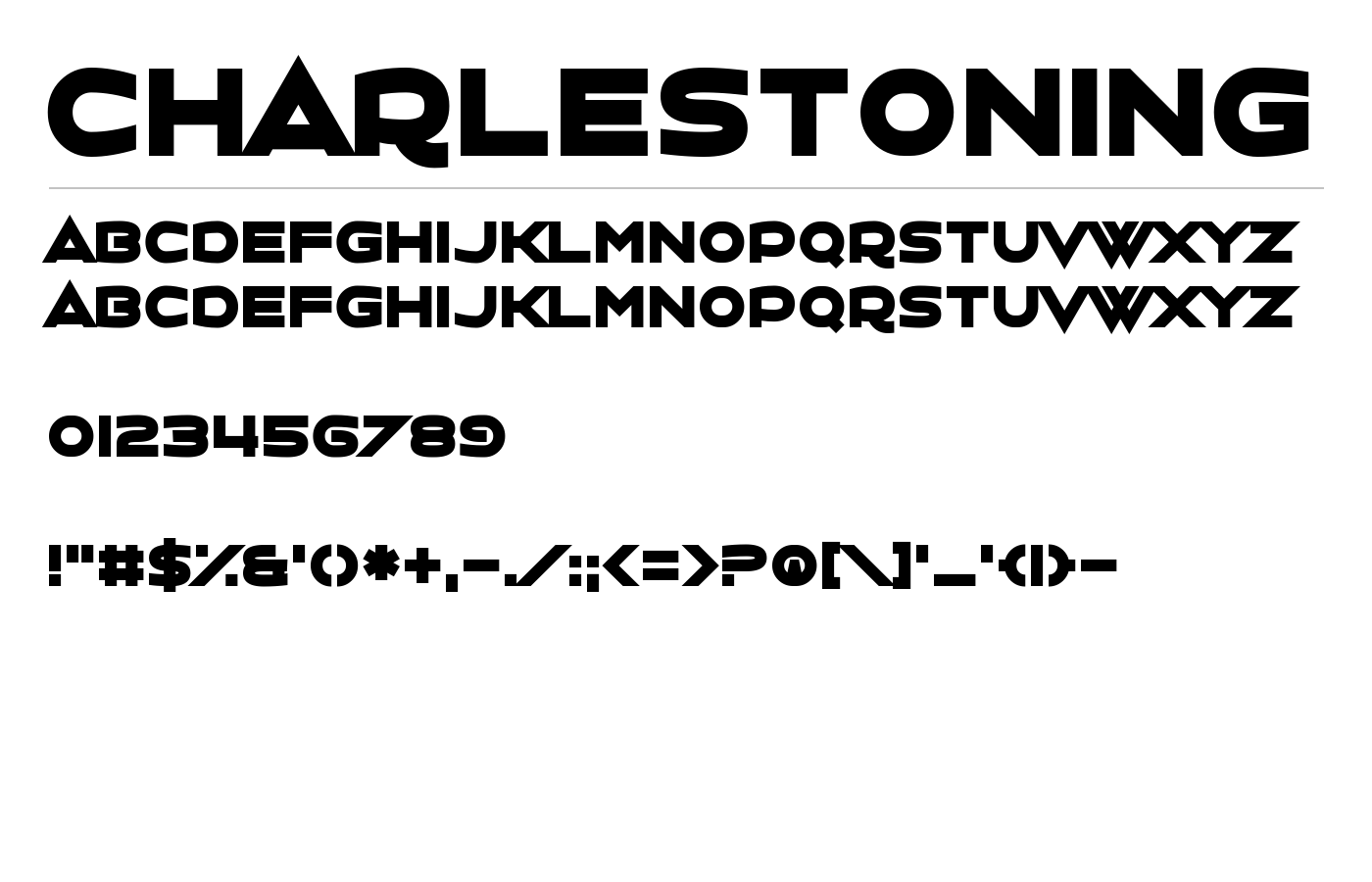 Charlestoning Font preview